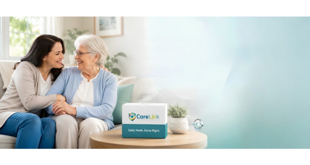 Professional caregiver assisting an elderly woman with daily activities
